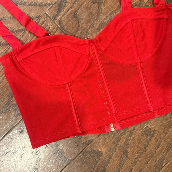 WhiteFox NWT Gimme Love red bustier, medium - Picture 4 of 8
